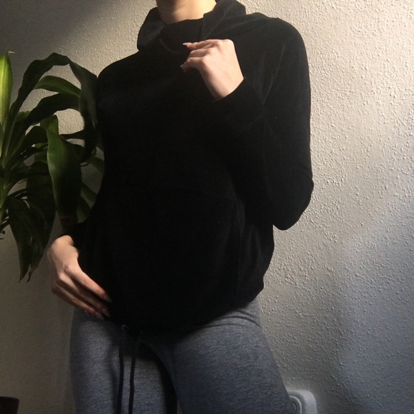 Athleta Sweaters - Athleta Velour Pullover Funnel Neck Sweater